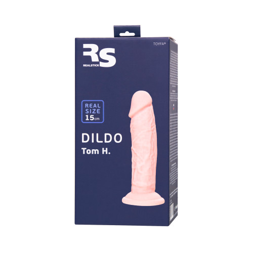 Фаллоимитатор RealStick Silicone Tom H, сайлекспан, телесный, 15 см