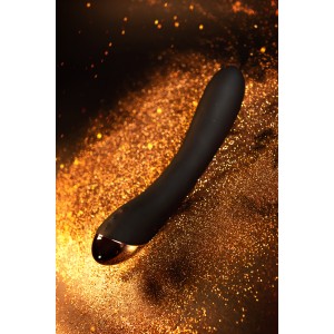 Нереалистичный вибратор WANAME D-SPLASH STREAM, силикон, чёрный, 21 см (иной угол)