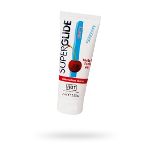 Съедобная смазка на водной основе Superglide  для орального секса со вкусом вишни 75 мл (иной угол)