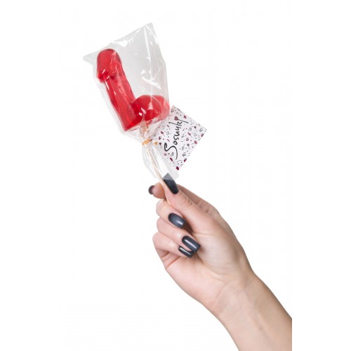 Леденец Sosuчki, «Пенис Whiskey», средний, красный, 80гр