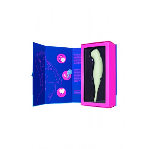 Вакуум-волновой бесконтактный стимулятор клитора Satisfyer Twirling Pro, силикон, зеленый