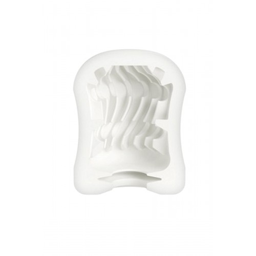 Мастурбатор Mystim MasturbaTIN Swirl Gir, TPE, белый, 4,5 см