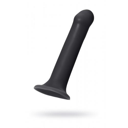 Ремневой нереалистичный страпон на присоске Strap-on-me, L, силикон, черный, 19 см