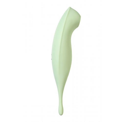 Вакуум-волновой бесконтактный стимулятор клитора Satisfyer Twirling Pro, силикон, зеленый