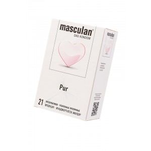 Презервативы Masculan, Pur № 21 утонченные, 18,5 см, 5.3 см, 3 шт.