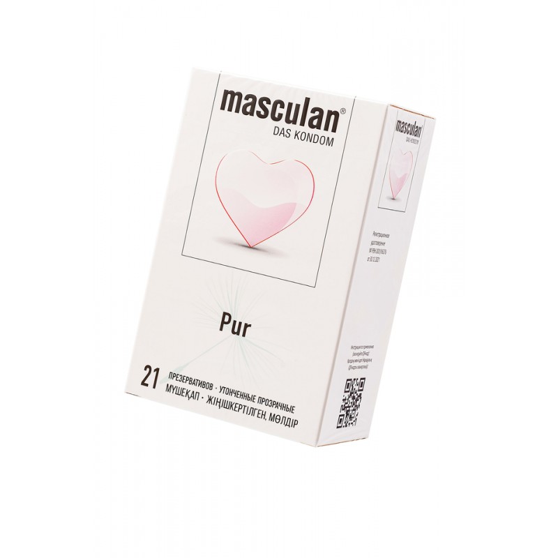 Презервативы Masculan, Pur № 21 утонченные, 18,5 см, 5.3 см, 3 шт.