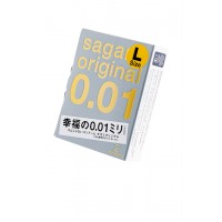 Презервативы Sagami, original 0.01, полиуретан, LARGE, 2 шт.