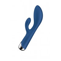 Вибратор-кролик с ротацией Satisfyer Spinning Rabbit 1, силикон, синий, 20,5 см