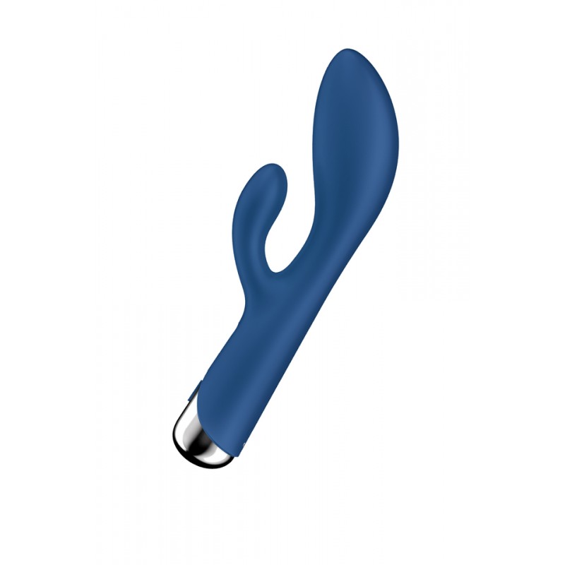 Вибратор-кролик с ротацией Satisfyer Spinning Rabbit 1, силикон, синий, 20,5 см