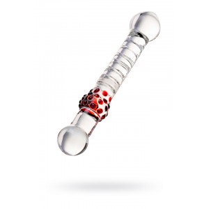 Двусторонний фаллоимитатор Sexus Glass, стекло, прозрачный, 22 см