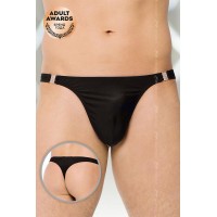 Стринги мужские на застежке SoftLine Collection, черный, М