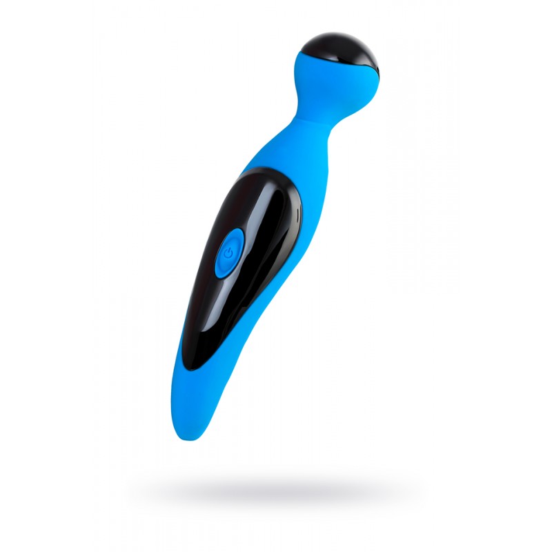 Вибростимулятор L'EROINA by TOYFA Cosmy, 7 режимов вибрации, силикон, голубой, 18,3 см, Ø 3,6 см