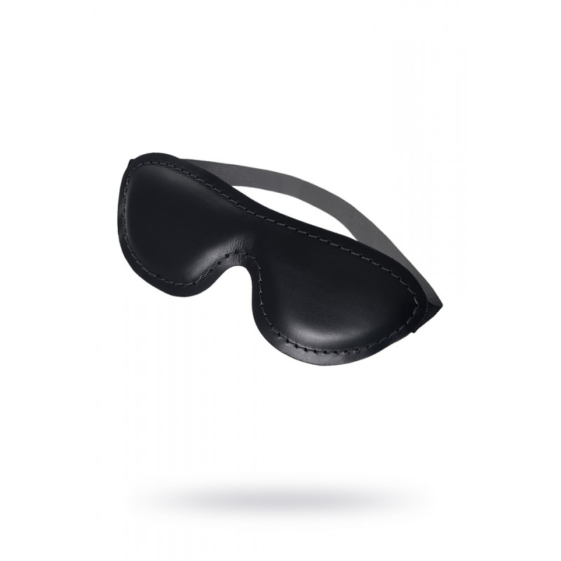 Маска Pecado BDSM, мягкая закрытая овальная, натуральная кожа, черная