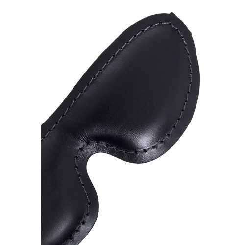 Маска Pecado BDSM, мягкая закрытая овальная, натуральная кожа, черная