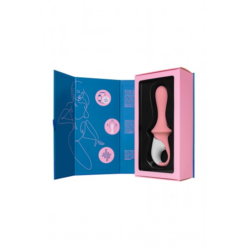 Нереалистичный вибратор Satisfyer Air Pump Booty 5, силикон, розовый, 15 см.