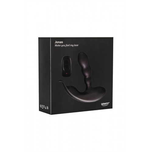 Стимулятор простаты Levett Jonas с пультом ДУ, силикон, чёрный
