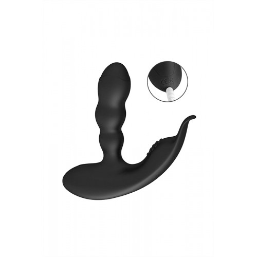 Стимулятор простаты Levett Jonas с пультом ДУ, силикон, чёрный