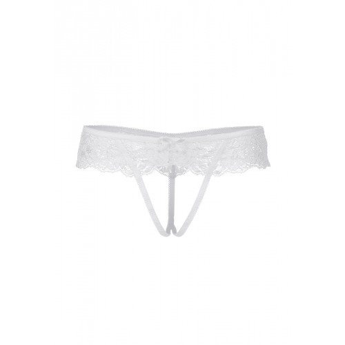 Эротические трусики Erolanta Lingerie Collection кружевные, белые (46-48)