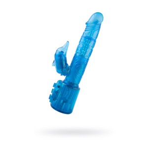 Вибратор NMC Blue Dream с клиторальным стимулятором в форме «дельфина», многофункциональный, с ротацией, 17,8 см (иной угол)