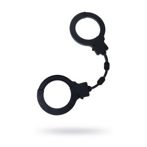Наручники Штучки-дрючки, силикон, черные, 33 см (иной угол)