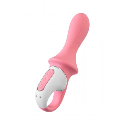 Нереалистичный вибратор Satisfyer Air Pump Booty 5, силикон, розовый, 15 см.