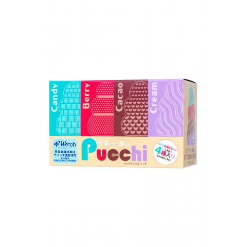 Мастурбатор нереалистичный MensMax Pucchi Set Box Sweets, TPE, белый, 6,5 см