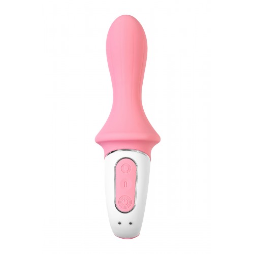 Нереалистичный вибратор Satisfyer Air Pump Booty 5, силикон, розовый, 15 см.