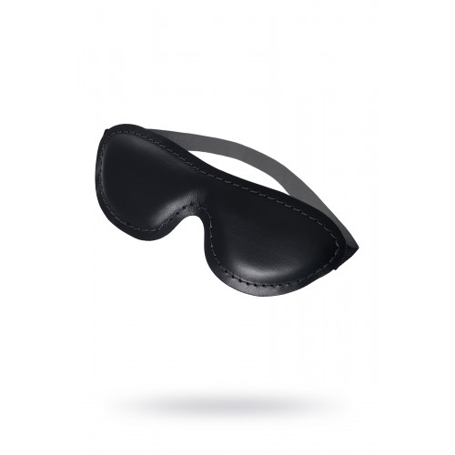 Маска Pecado BDSM, мягкая закрытая овальная, натуральная кожа, черная