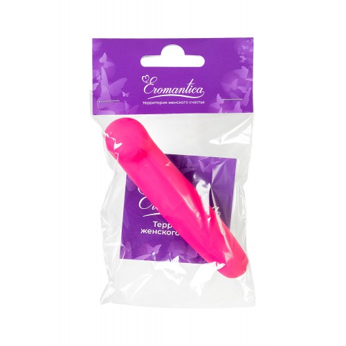 Нереалистичный вибратор Eromantica Juice, ABS пластик, розовый, 12 см