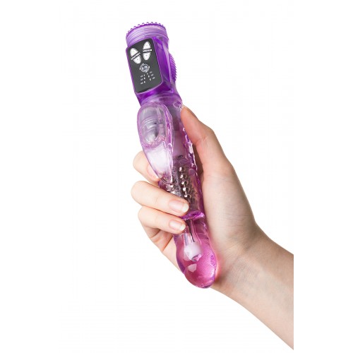 Вибратор с клиторальным стимулятором TOYFA A-Toys  High-Tech fantasy , TPE, Фиолетовый, 22 см