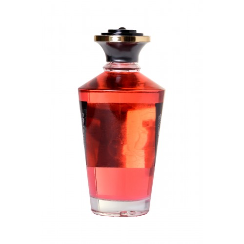 Масло для массажа Shunga Sparkling Strawberry Wine, разогревающее, с ароматом клубники и шампанского, 100 мл