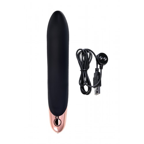 Нереалистичный вибратор WANAME D-SPLASH WATERFALL, силикон, чёрный, 21,3 см