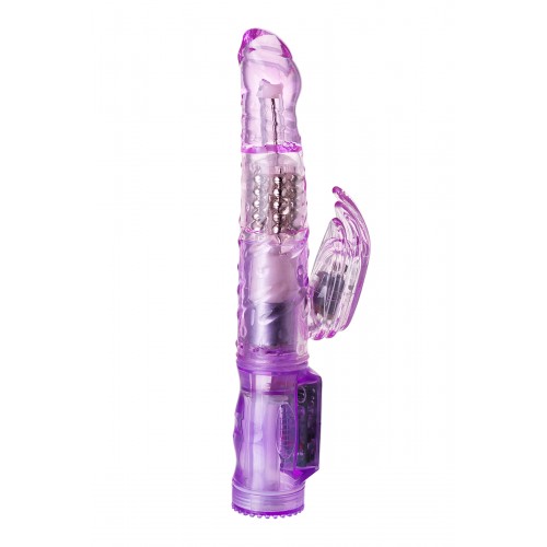 Вибратор с клиторальным стимулятором TOYFA A-Toys  High-Tech fantasy , TPE, Фиолетовый, 22 см