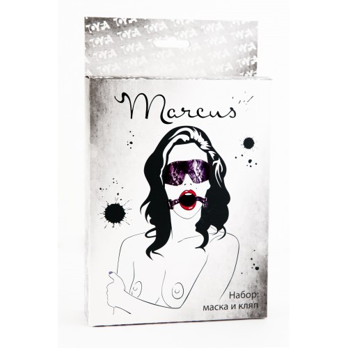Кружевной набор TOYFA Marcus (маска и кляп), розовый