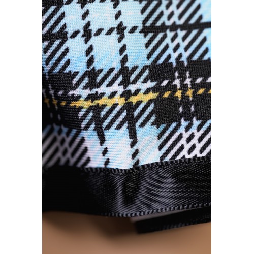 Костюм школьницы Candy Girl Micki (топ, галстук, стринги), черно-синий, OS