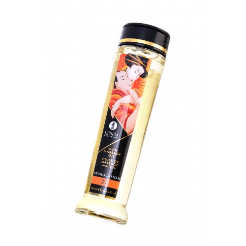 Масло для массажа Shunga Stimulation, натуральное, возбуждающее, персик, 240 мл.