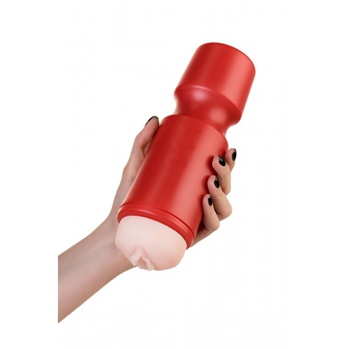 Мастурбатор,красный/телесный, вагина, TOYFA A-Toys,24cm, 7,6 cm