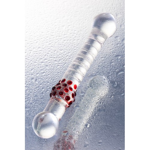 Двусторонний фаллоимитатор Sexus Glass, стекло, прозрачный, 22 см