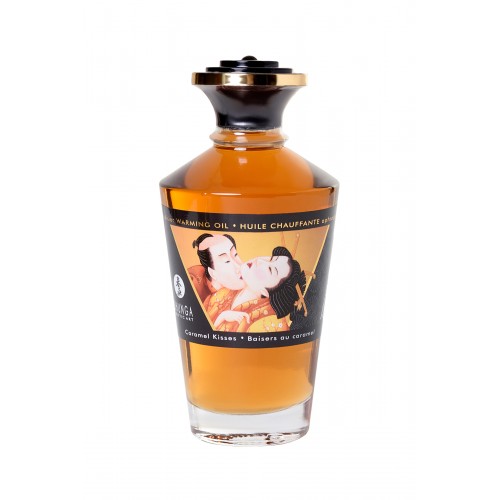 Масло для массажа Shunga Caramel Kisses, разогревающее, с ароматом карамели, 100 мл
