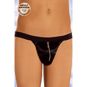 Стринги мужские на молнии SoftLine Collection, черный, S/L (иной угол)