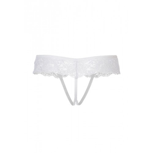 Эротические трусики Erolanta Lingerie Collection кружевные, белые (46-48)