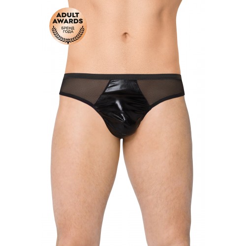 Трусы мужские Wetlook + Сетка SoftLine Collection, чёрный, M/L