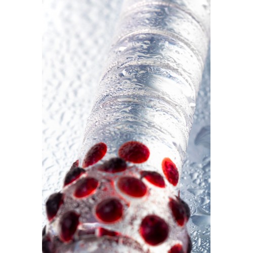 Двусторонний фаллоимитатор Sexus Glass, стекло, прозрачный, 22 см