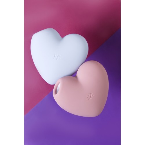 Вакуум-волновой бесконтактный стимулятор клитора Satisfyer Cutie Heart, силикон, голубой