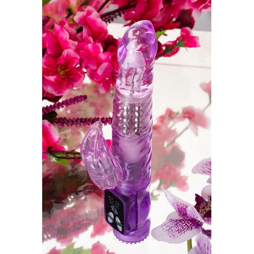 Вибратор с клиторальным стимулятором TOYFA A-Toys  High-Tech fantasy , TPE, Фиолетовый, 22 см