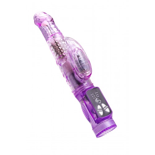 Вибратор с клиторальным стимулятором TOYFA A-Toys  High-Tech fantasy , TPE, Фиолетовый, 22 см