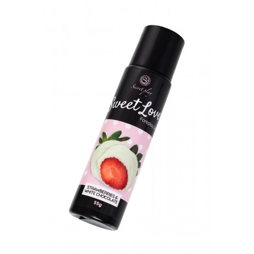 Сливочный гель SECRET PLAY для сосков и интимных зон, со вкусом клубники и белого шоколада, 55 г