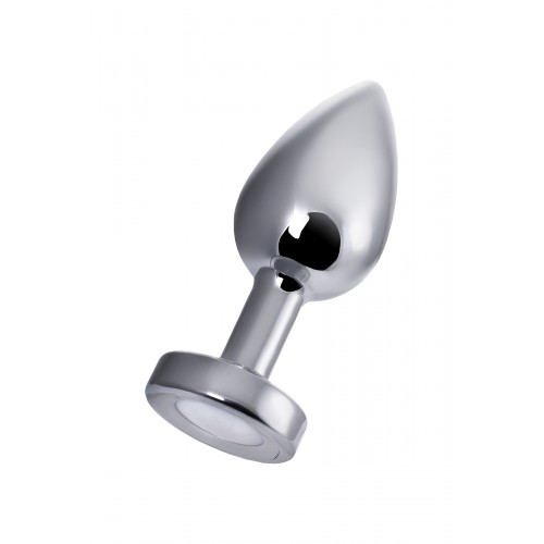 Анальная втулка Metal by Toyfa со светодиодами, металл, серебристая, 8,8 см, Ø 3,4 см, 105 г