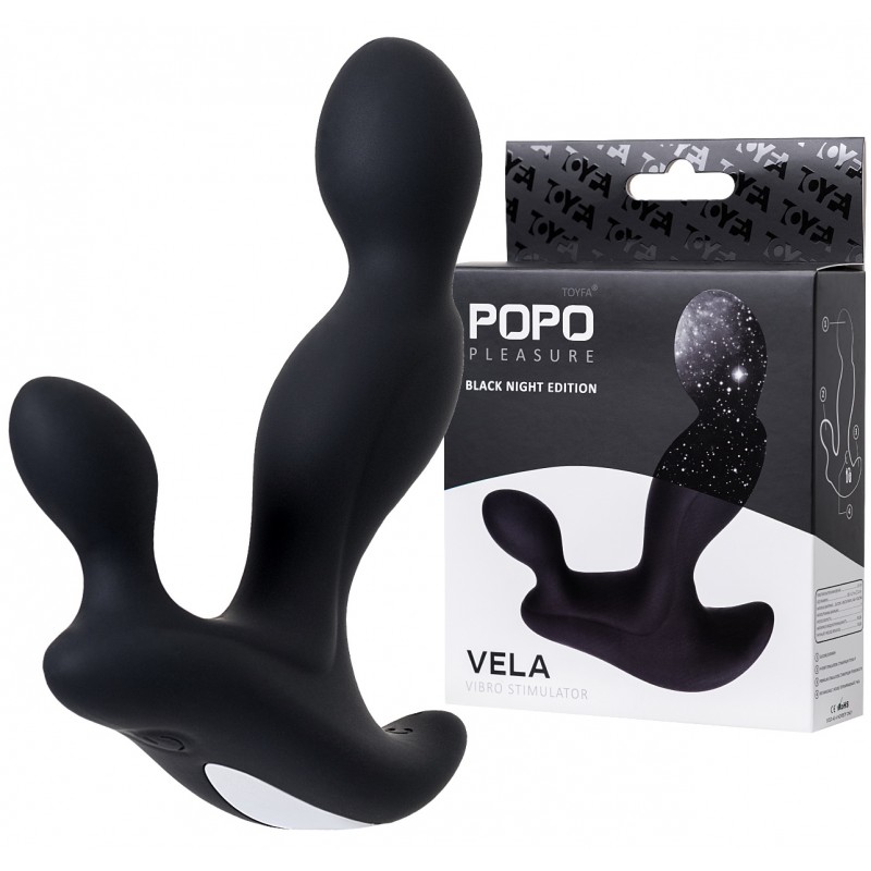 Анальный стимулятор POPO Pleasure by TOYFA Vela, силикон, черный