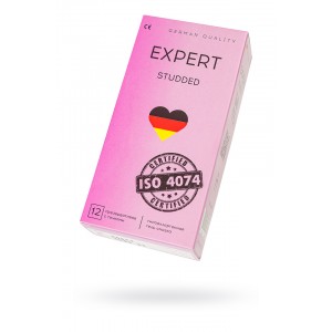 Презервативы EXPERT Studded Germany 12шт. (облегающие, точечные)